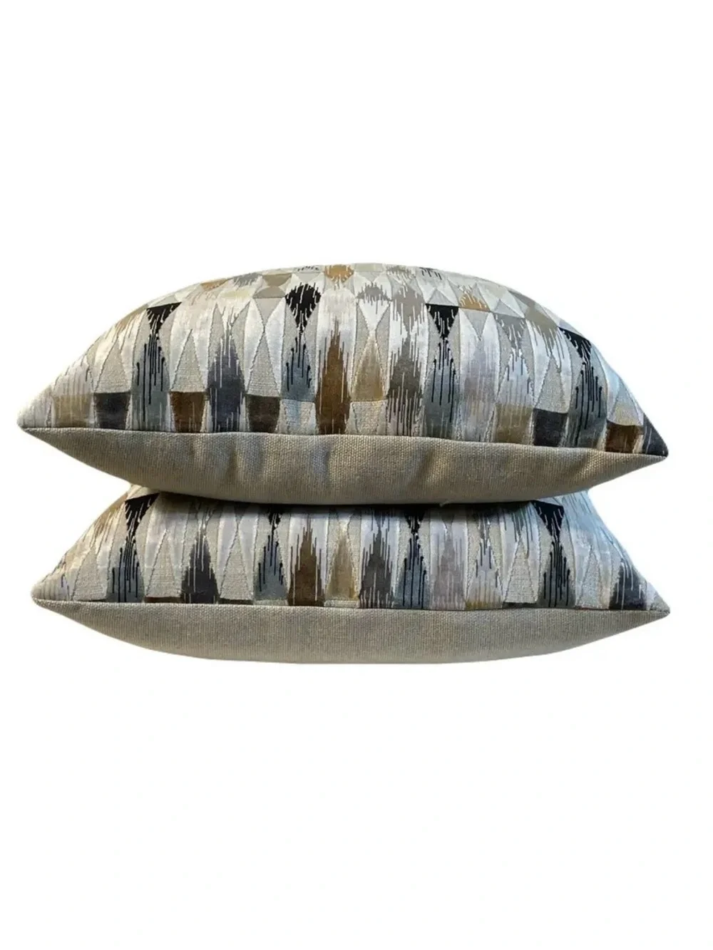 Osborne and Little “Landsdowne Colville” Charcoal feather down pillows
